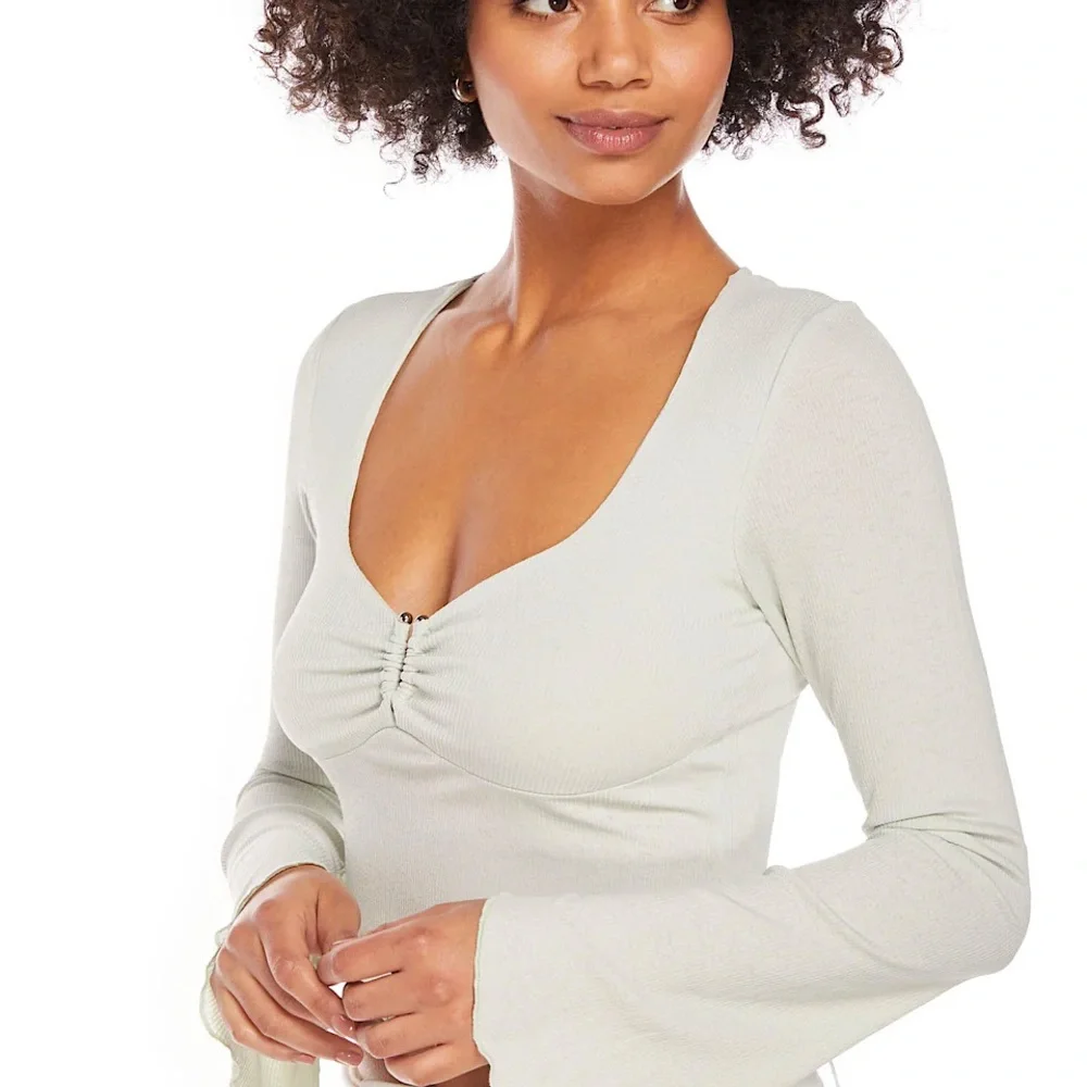 NWT Steele Urban Outfitters Harley Top Dusted Sage Sz M Summer Club Fest Party